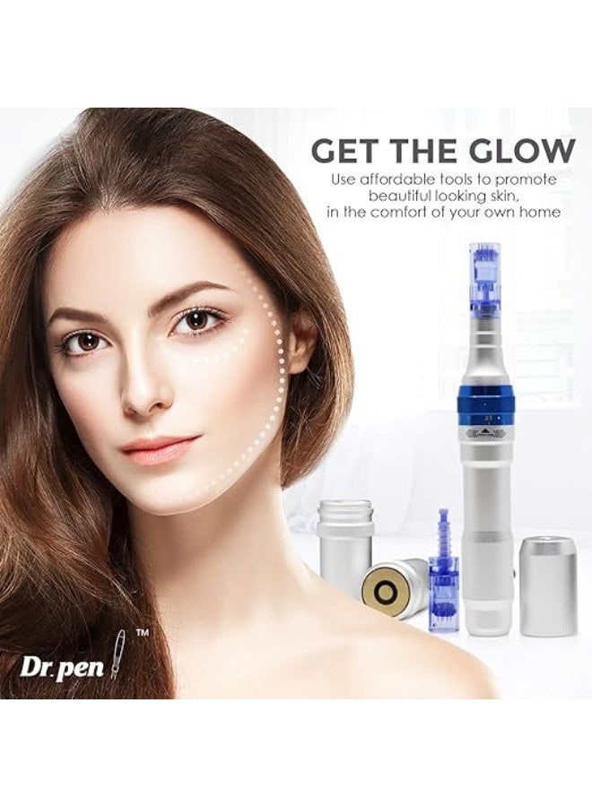 دكتور بن جهاز دكتور بن (Dr. Pen Ultima A6) الأصلي – طقم الميكرونيدلينج الكهربائي اللاسلكي مع 8 رؤوس استبدال (4 رؤوس 12 سن و4 رؤوس 36 سن) – لترميم البشرة وعلاج الندبات والنضارة - Image 4